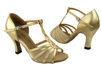 dansschoenen licht goud lederen  